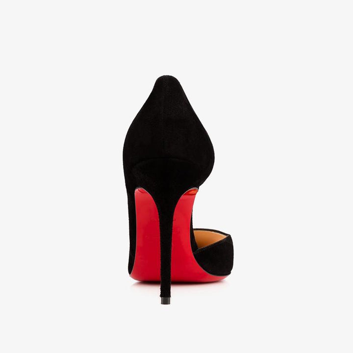 Black Suede Asymmetrical Pump - ARNO CONTI
