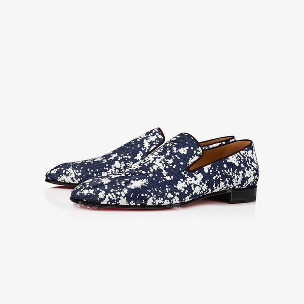Denim Dots Flats Slip-on Leather Loafers - ARNO CONTI