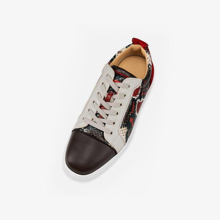 Patchwork Sanke Pattern Sneakers - ARNO CONTI