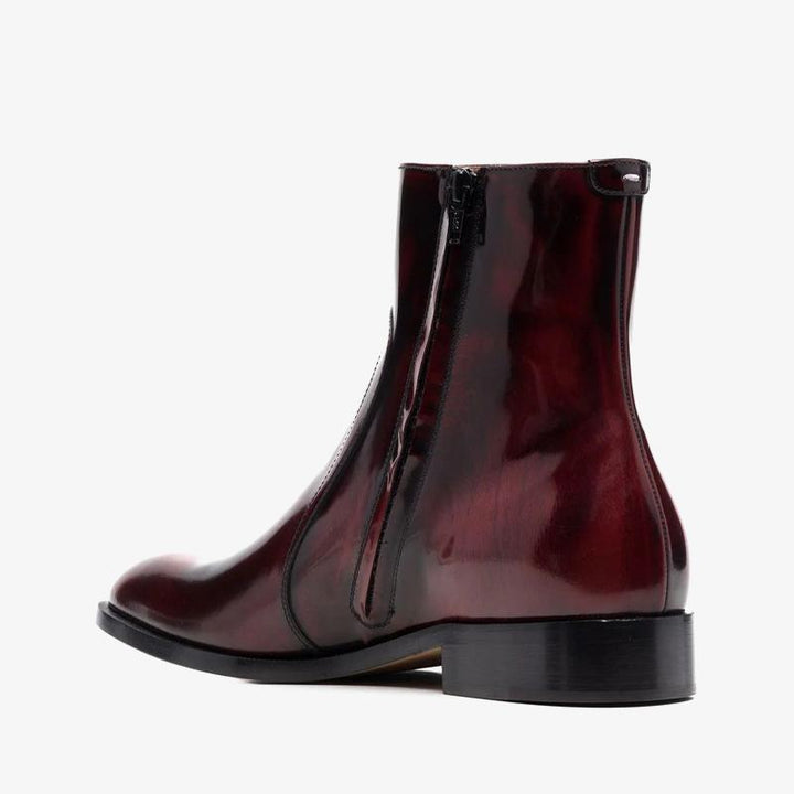 Wax-Coated Ankle Boots - Arno Conti Shoe