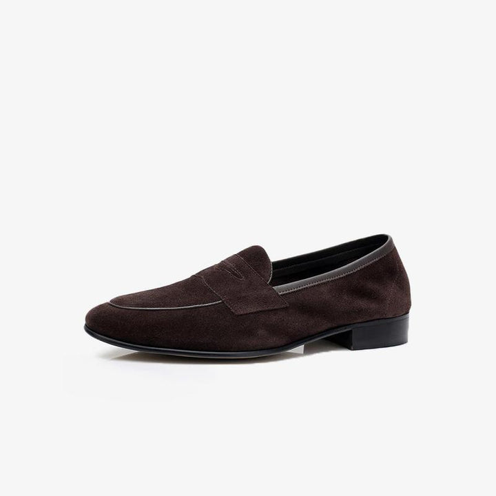 Classic Suede Penny Loafers - Arno Conti Shoe