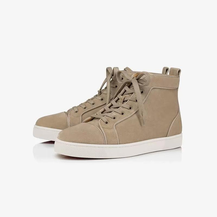 High-top Sneakers Flat Velvet Leather - ARNO CONTI