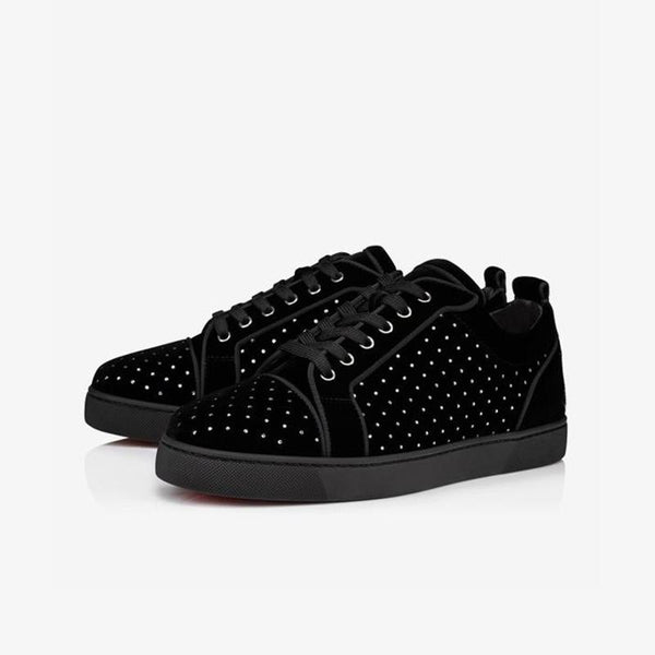 Silver Embellished Sneakers Leather Round Toe - ARNO CONTI