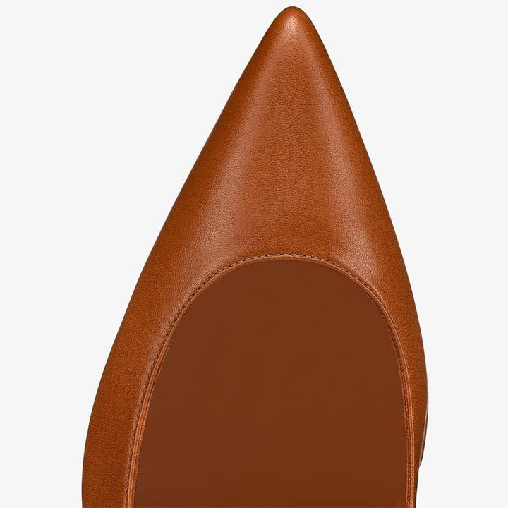 Stylish Browm Leather Pumps - ARNO CONTI