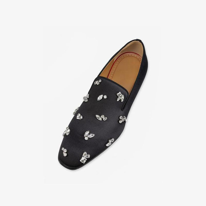 Men's Loafers Slip-On Rhinestone Square Toe - ARNO CONTI