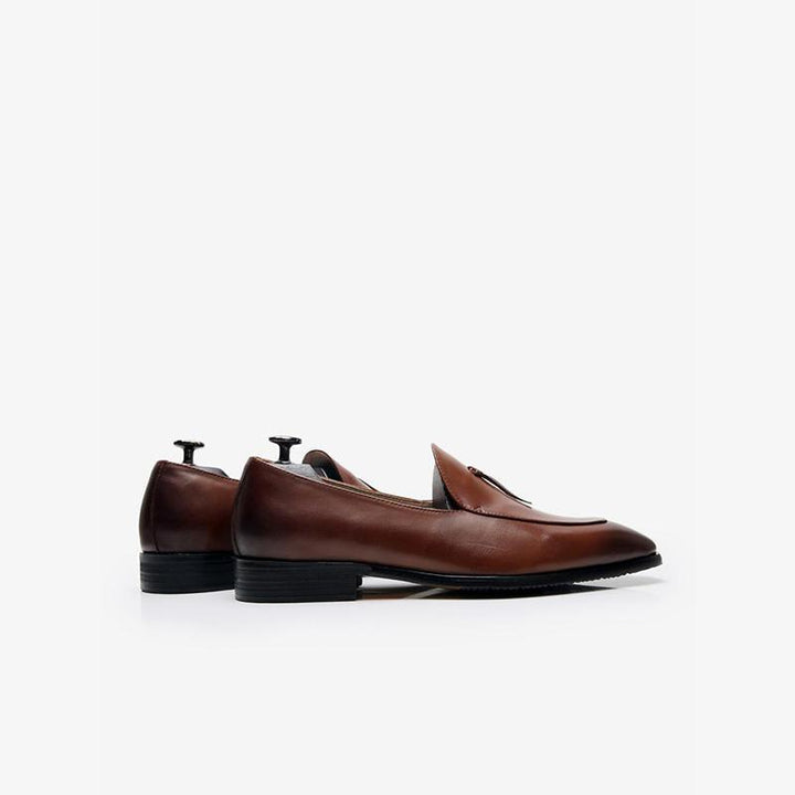 Cowhide Slip-On Loafer Shoes - Arno Conti Shoe