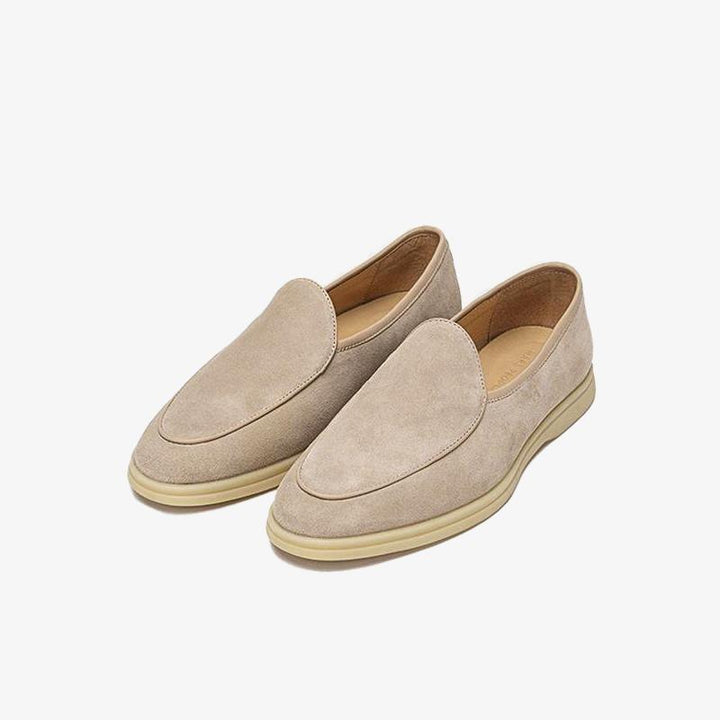 Slip-On Round Toe Cowhide Shoes - Arno Conti Shoe