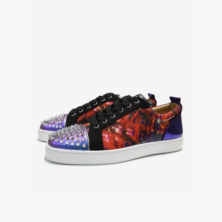 Vibrant Tie-Dye Studded Sneakers - ARNO CONTI