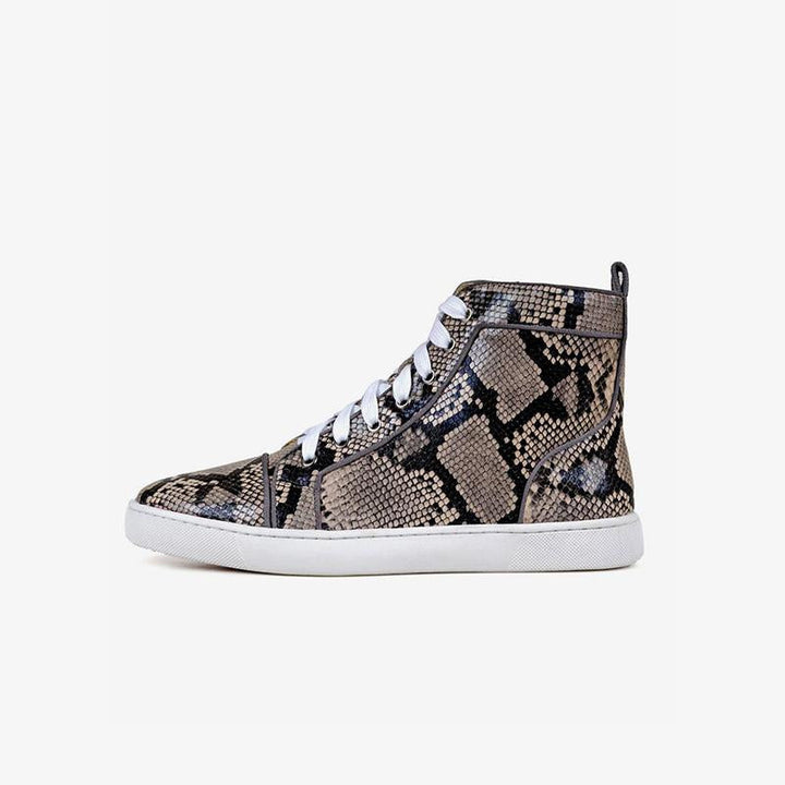 Flat High Top Sneakers Snakeskin - ARNO CONTI