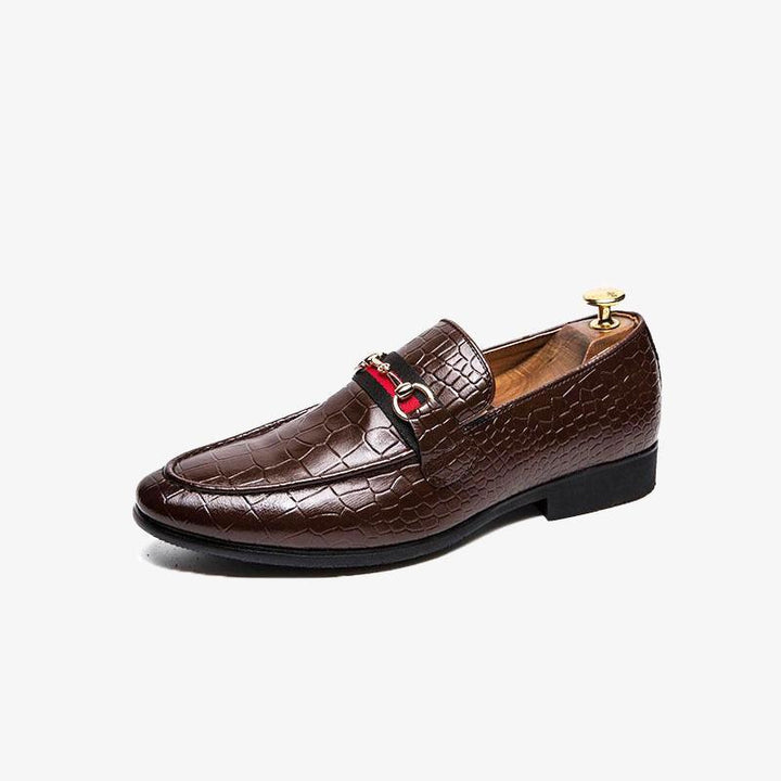Lizard Print Slip-On Loafers - Arno Conti Shoe