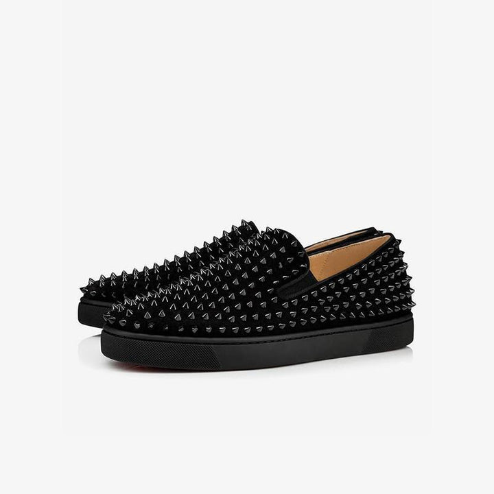 Black Suede Slip-On Sneakers - ARNO CONTI