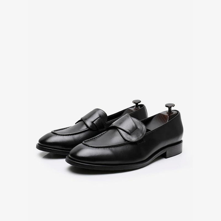 Elegant Suede Loafers with Decorative Straps - Arno Conti Shoe