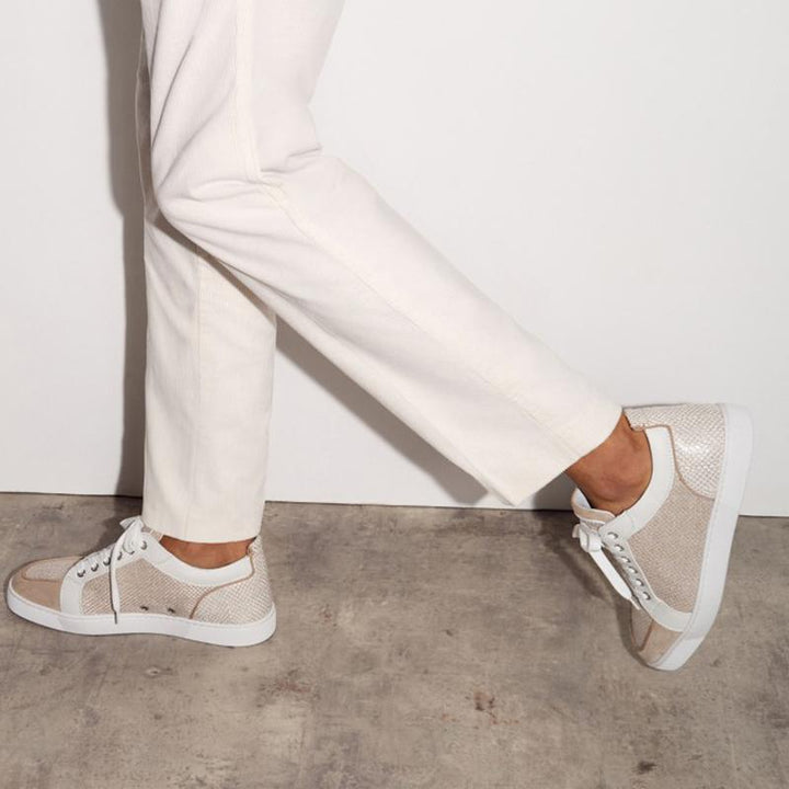 Low-top Woven Suede Sneakers Leather - ARNO CONTI