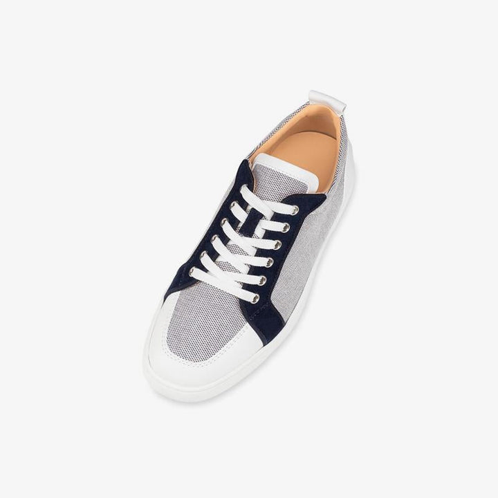 Vintage Canvas Leather Sneaker Navy - ARNO CONTI