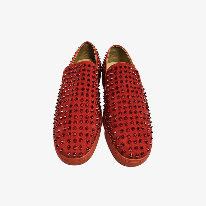 Studded Leather Slip-On Sneakers - ARNO CONTI