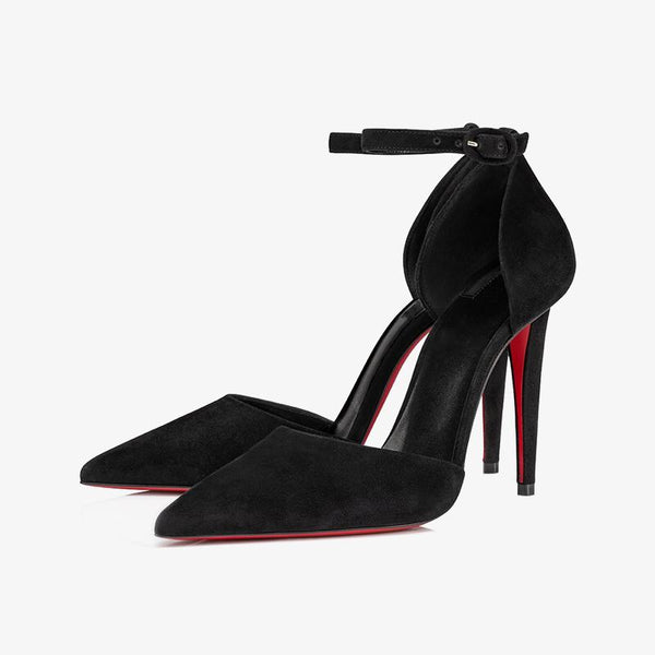 Trendy Black Velvet Stiletto Pumps - ARNO CONTI