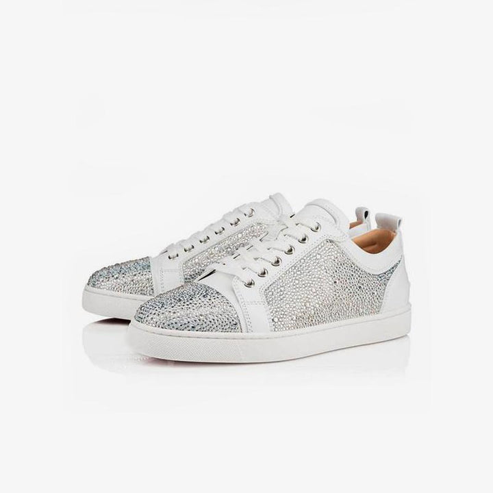 Leather Rhinestones Artwork Sneakers - ARNO CONTI