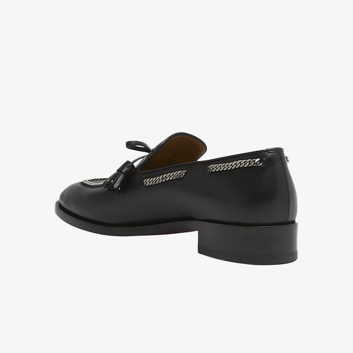 Bow Tassel Chains Leather Loafers - ARNO CONTI