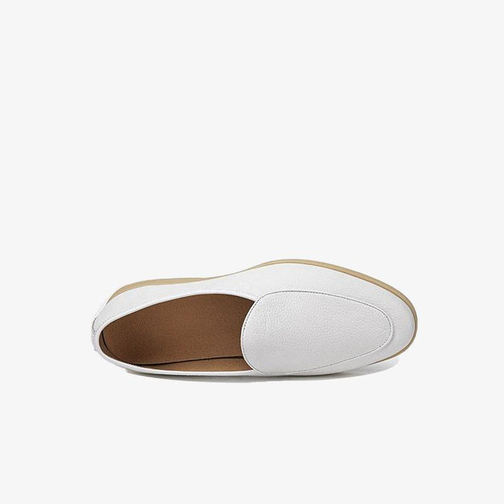 Slip-On Round Toe Cowhide Shoes - Arno Conti Shoe
