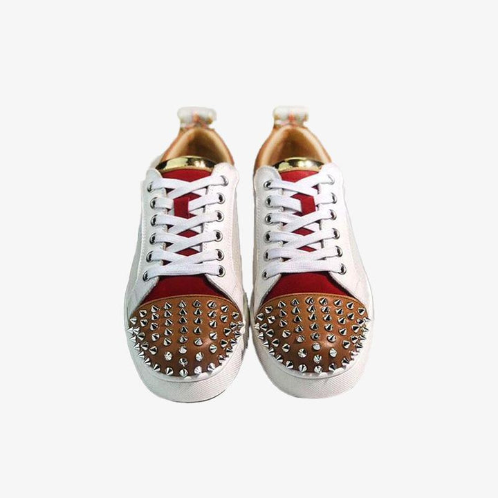 Studded Mixed Texture Sneakers - ARNO CONTI