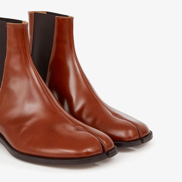 Avant-Garde Calf Leather Split-Toe Boots - Arno Conti Shoe