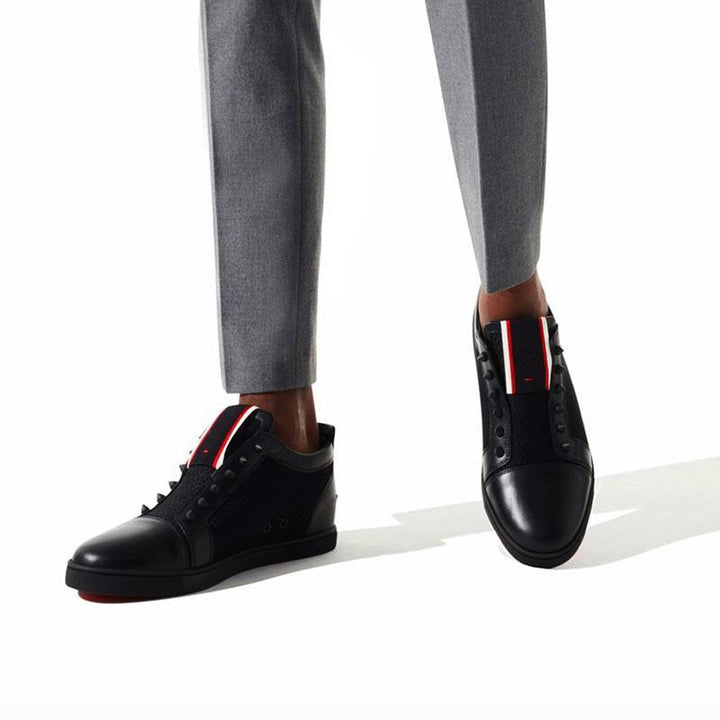 Black Round Toe Slip On Sneakers - ARNO CONTI