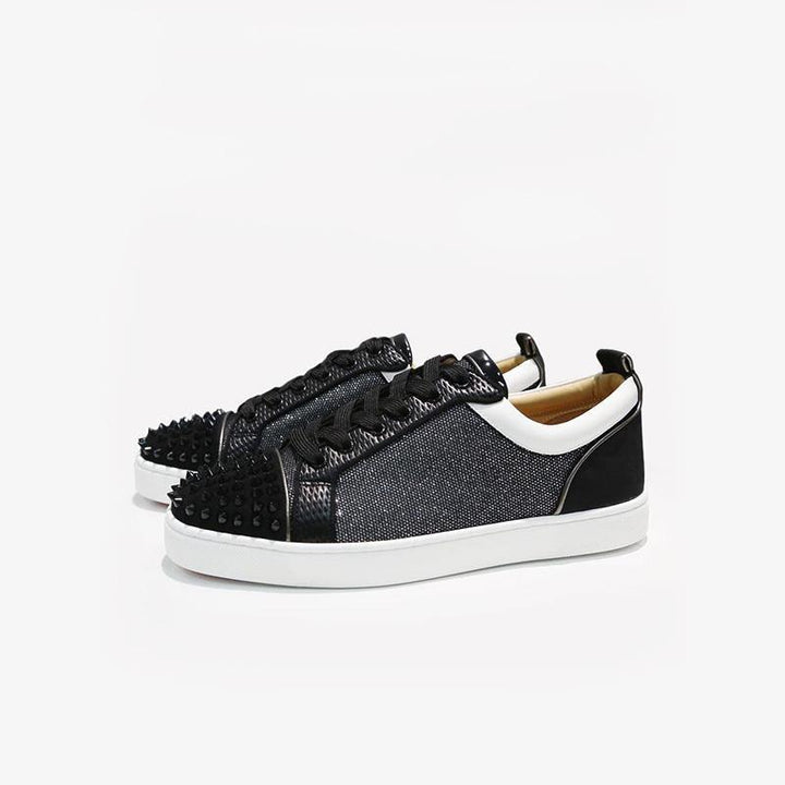 Spiked Mesh and Leather Sneakers - ARNO CONTI