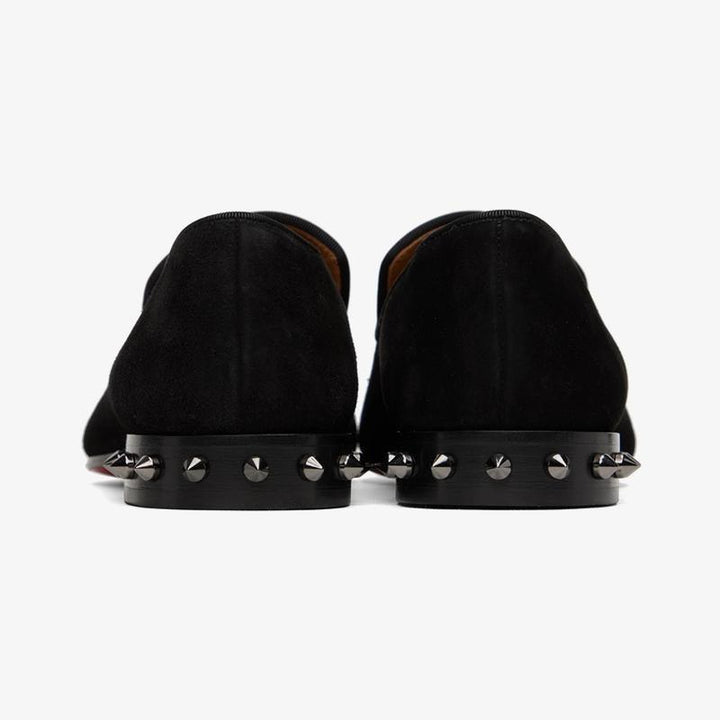 Suede Loafers with Metal Studs - ARNO CONTI