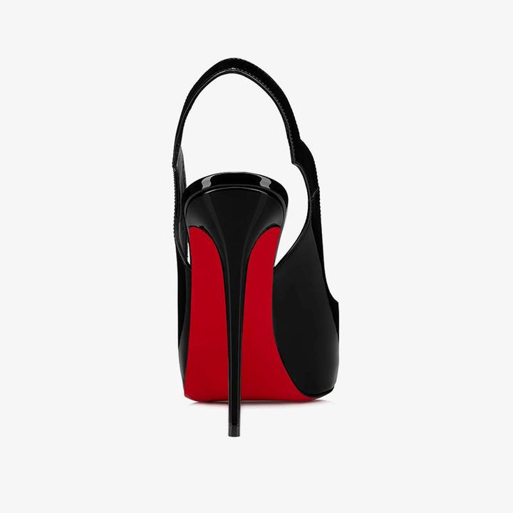 Black Patent Leather Pump with 120mm Heel - ARNO CONTI
