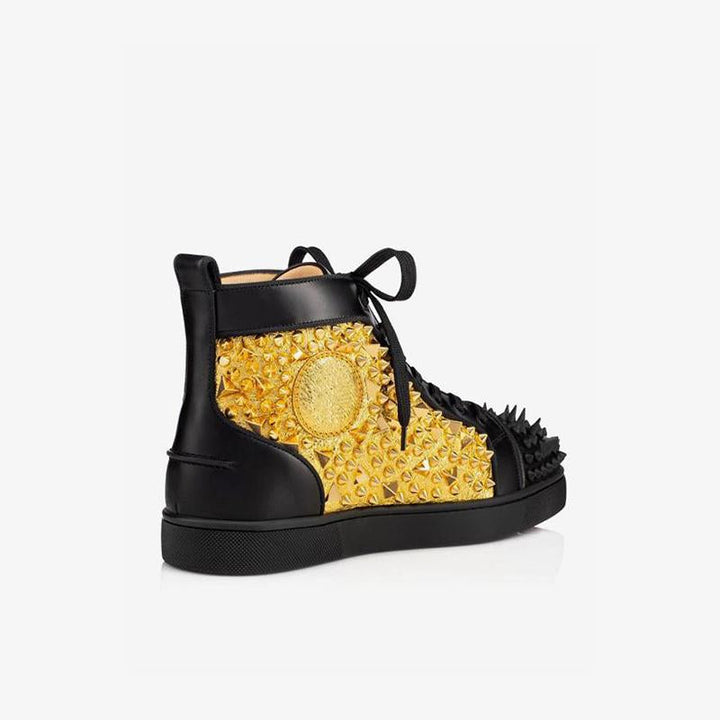 High-top Rivet Strass Sneakers - ARNO CONTI
