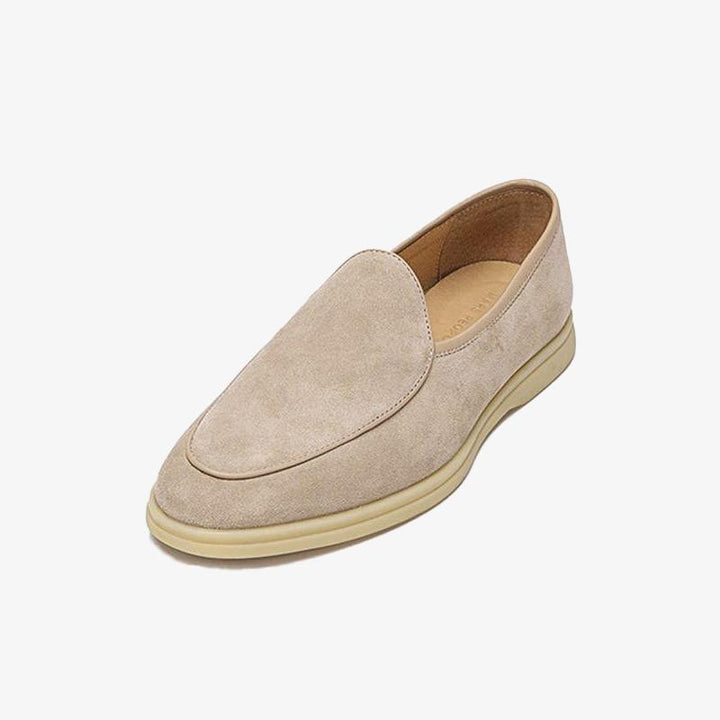 Slip-On Round Toe Cowhide Shoes - Arno Conti Shoe