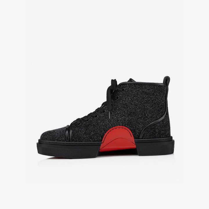 High Top Glitter Lace Up Sneakers - ARNO CONTI