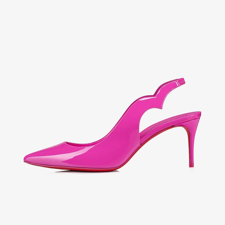 Elegant Pink Patent Leather Slingback Pump - ARNO CONTI