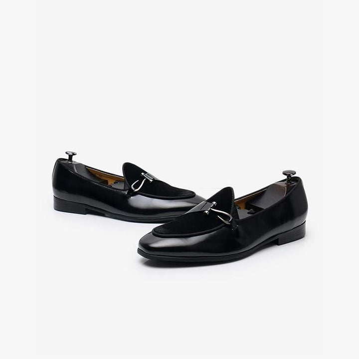 Polished Leather Tuxedo Loafers - Arno Conti Shoe