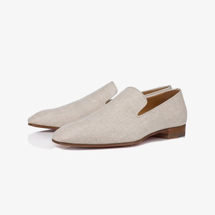 Beige Linen Loafers - ARNO CONTI