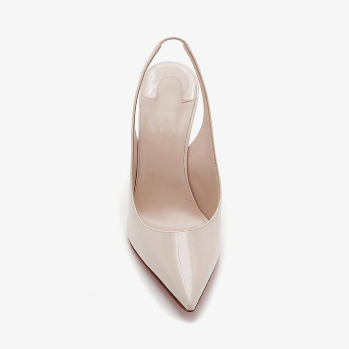 Trendy Shiny Patent Leather Slingback Pumps - ARNO CONTI