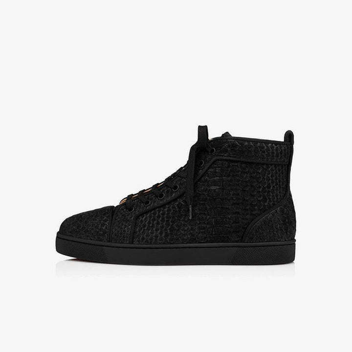 Round Toe Sneakers Black Snake Printed - ARNO CONTI