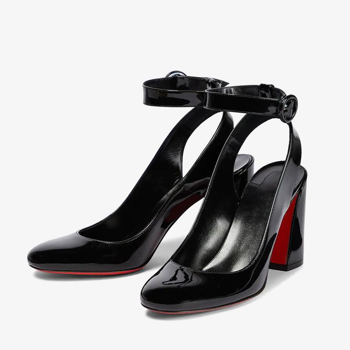 Patentr Slingback Pumps 80mm Block Heel - ARNO CONTI