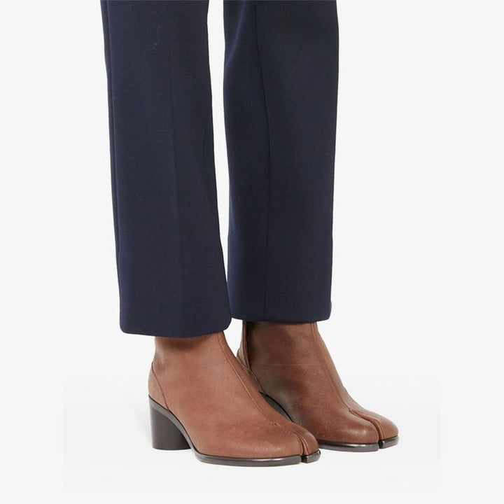 Chocolate Brown Calf Leather Ankle Boots - Arno Conti Shoe