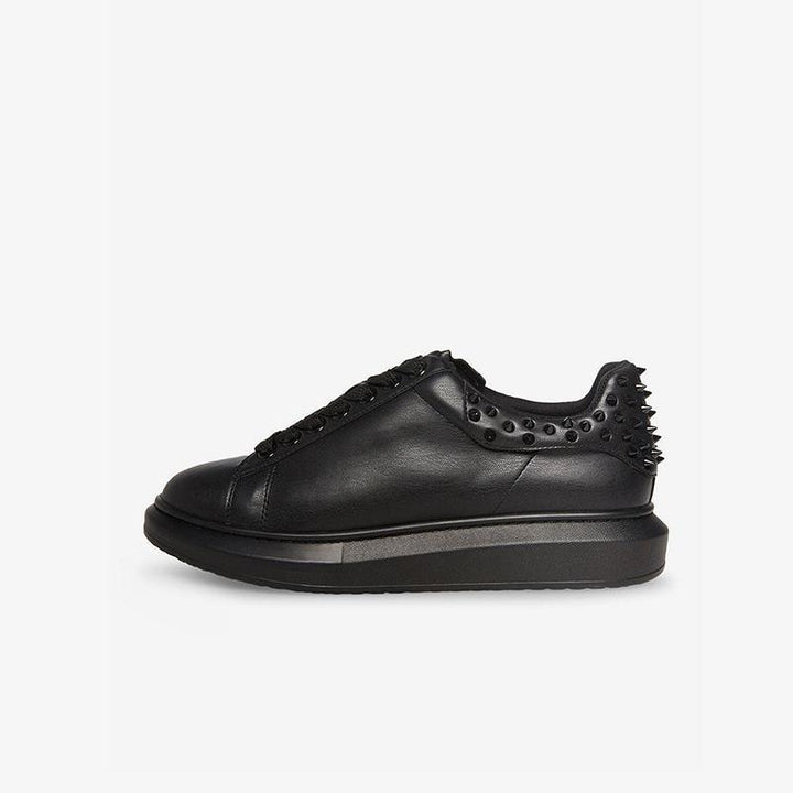 Round Toe Lace Up Spike Sneakers - ARNO CONTI