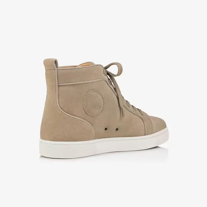 High-top Sneakers Flat Velvet Leather - ARNO CONTI
