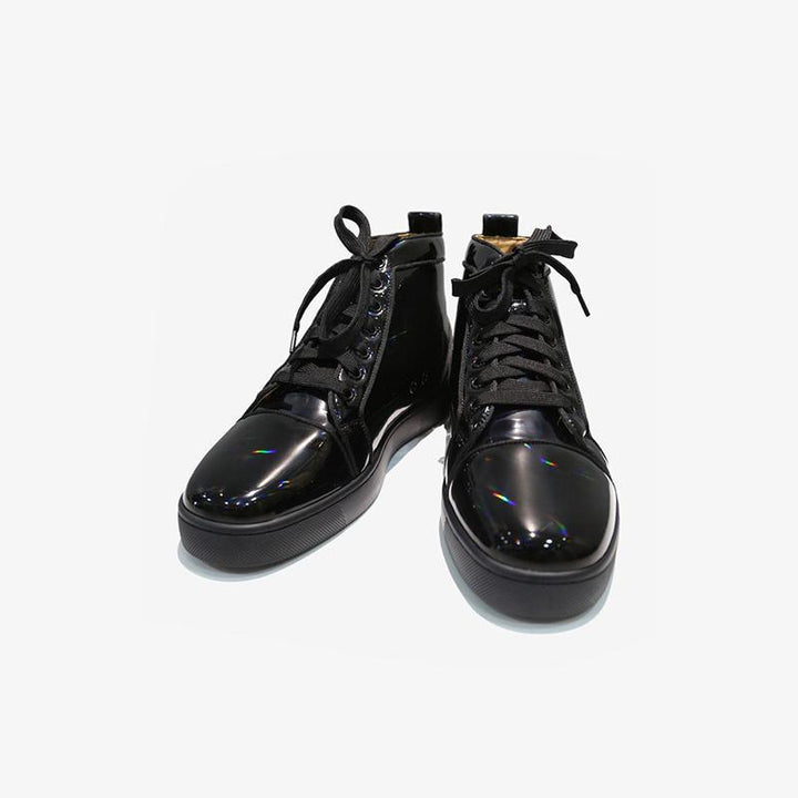Flat Black Patent Leather Sneakers - ARNO CONTI