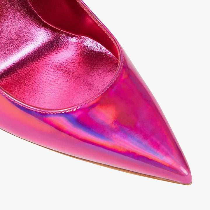 Red Iridescent Patent Leather Stiletto Pump - ARNO CONTI