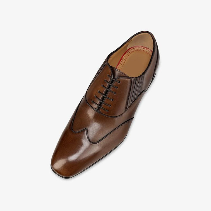 Brown Layout Cut Lace-up Shoes - ARNO CONTI