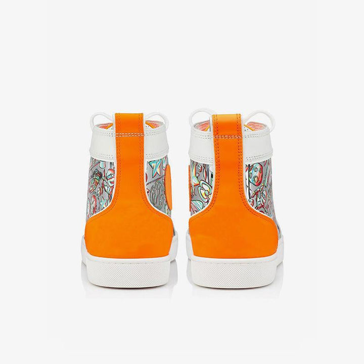 Sneakers Orange Artwork Printed - ARNO CONTI