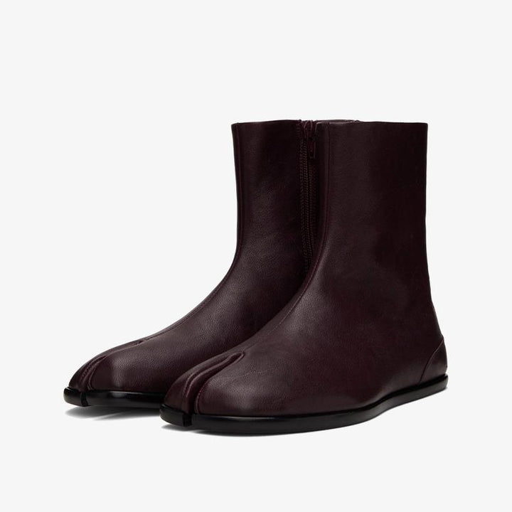 Reddish-brown Split-Toe Leather Shoes - Arno Conti Shoe