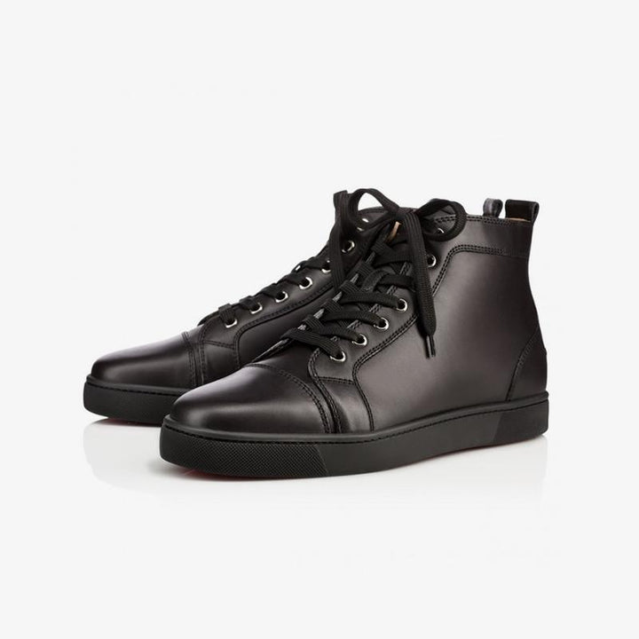 High-Top Flat Leather Sneakers - ARNO CONTI