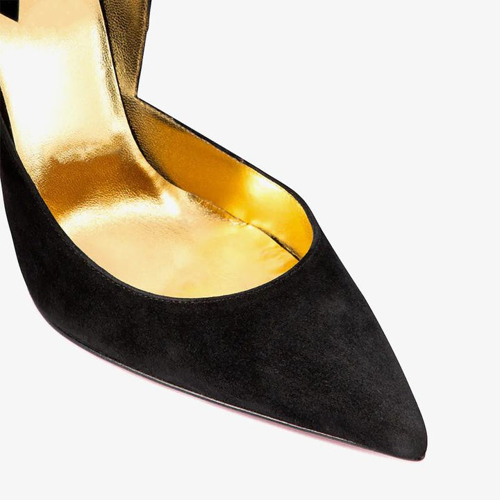 Suede Bow Stiletto Pumps - ARNO CONTI