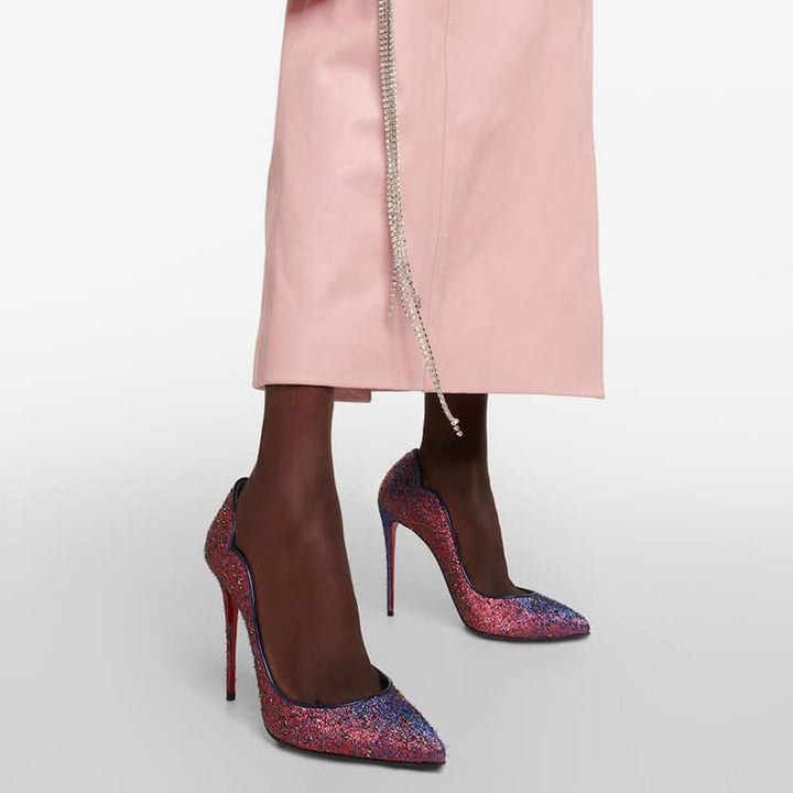 Trendy Shimmering Pointed Toe Pump - ARNO CONTI