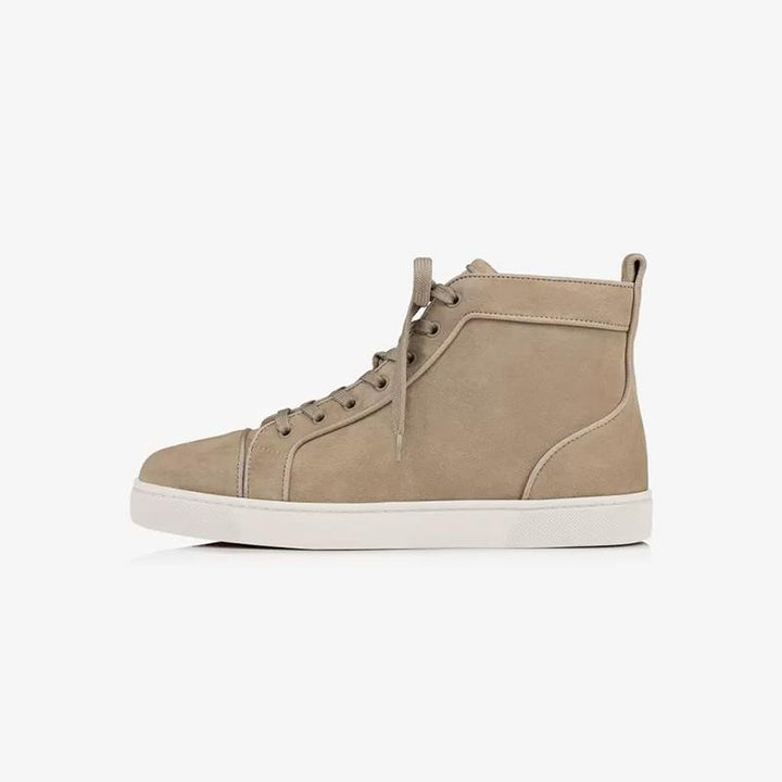 High-top Sneakers Flat Velvet Leather - ARNO CONTI